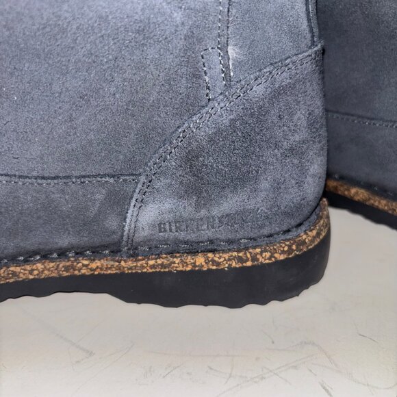 Birkenstock Women's Uppsala Shearling Boots EU 39 US 8-8.5 Grey Blue Suede - Picture 5 of 12